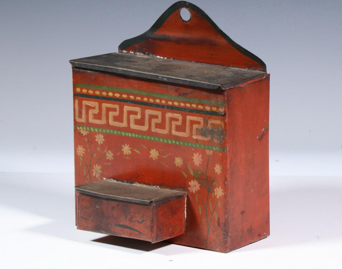 TOLE PAINTED CANDLE BOX (1 of 1)