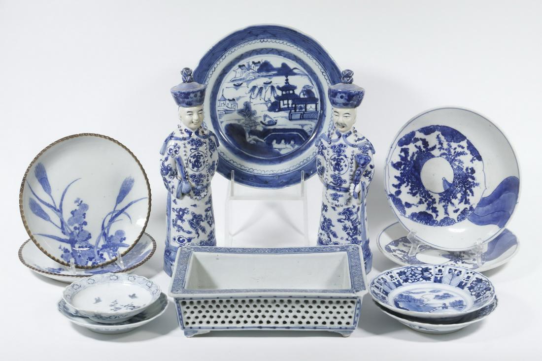 (12 PCS) ASIAN BLUE & WHITE PORCELAIN (1 of 6)