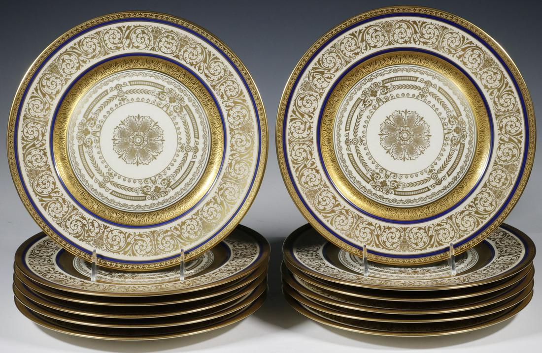 (12) HEINRICH & CO. BAVARIA PORCELAIN DINNER PLATES (1 of 2)