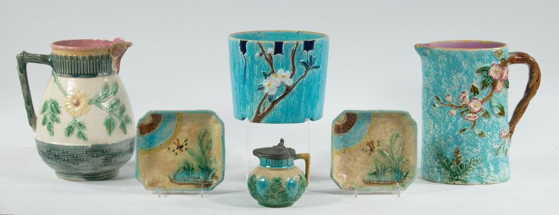 (6 PCS) MAJOLICA POTTERY (1 of 2)