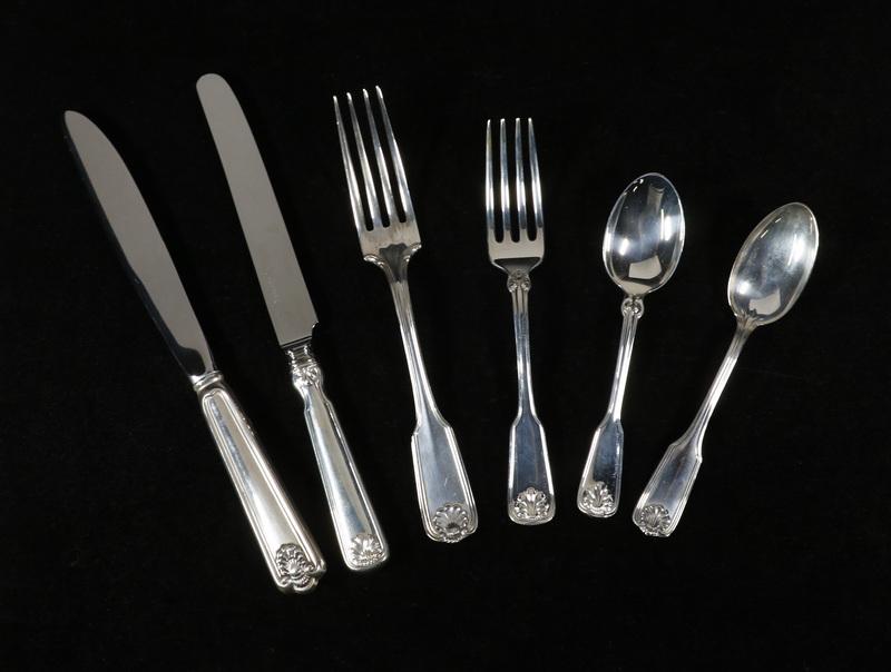 (6 PCS) TIFFANY & CO. SHELL & THREAD PATTERN SILVER (1 of 3)