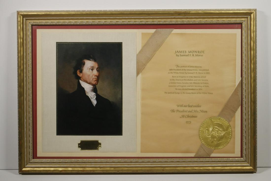 FRAMED CHRISTMAS GREETINGS FROM PRESIDENT AND MRS (1 of 2)