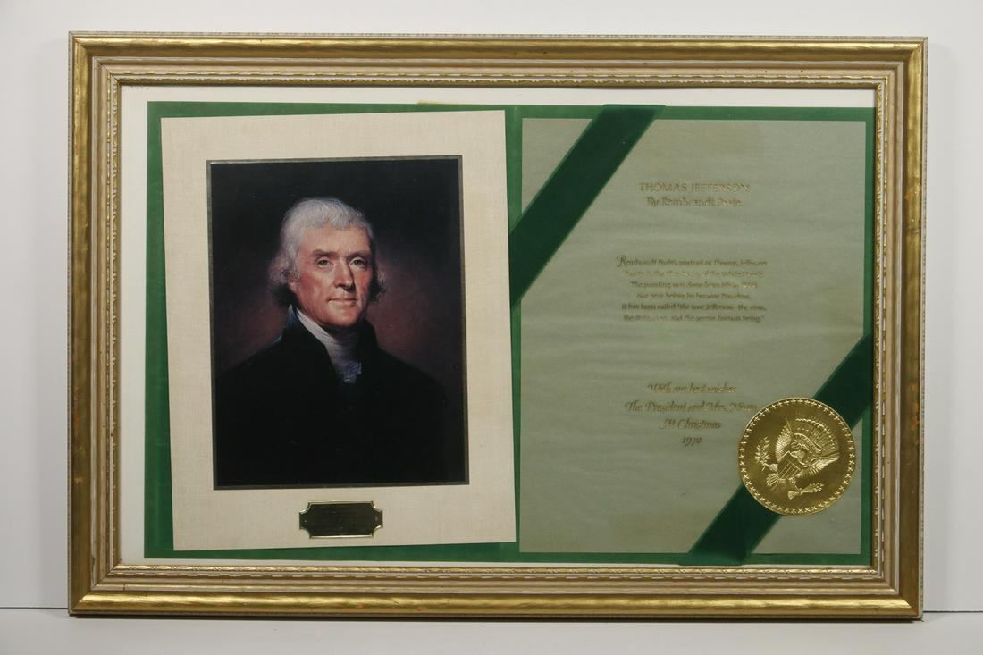 FRAMED CHRISTMAS GREETINGS FROM PRESIDENT AND MRS (1 of 2)