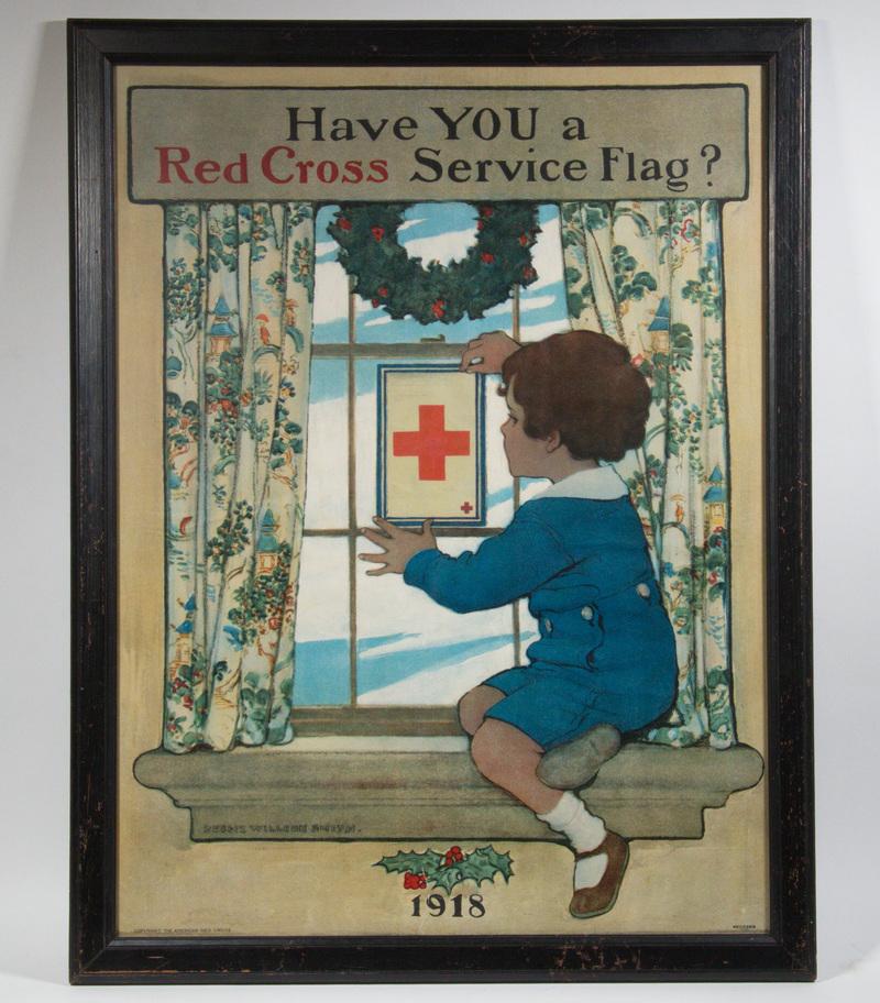 FRAMED WWI RED CROSS POSTER (1 of 2)