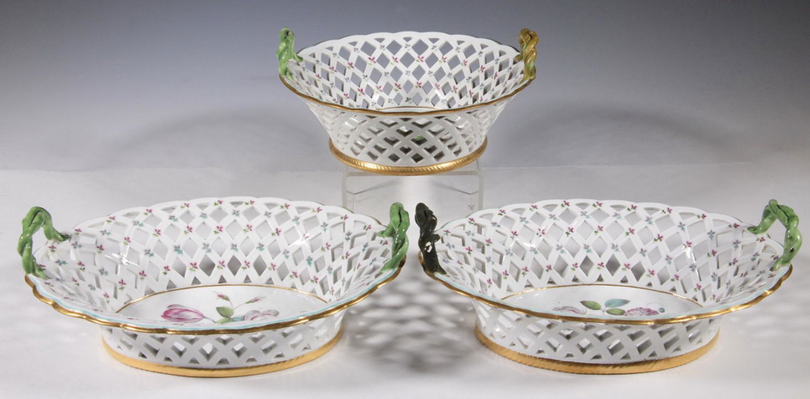(3) HOCHST PORCELAIN BASKETS (1 of 5)