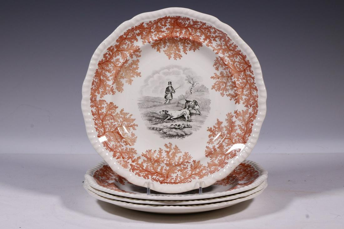 (4) COPELAND SPODE HUNTING THEME PLATES (1 of 2)
