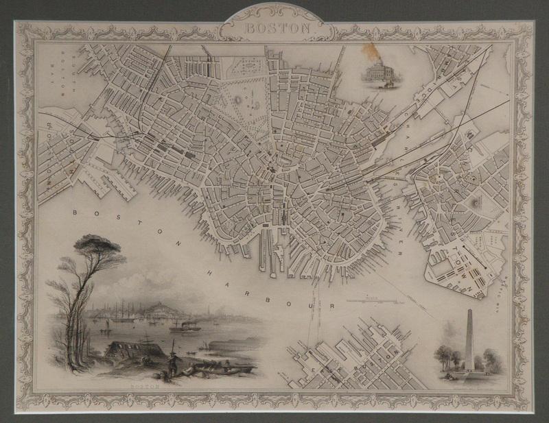 ANTIQUE MAP OF BOSTON (1 of 2)