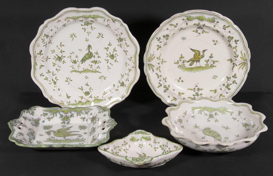 (5 PCS) MOUSTIERS FRENCH FAIENCE POTTERY (1 of 6)