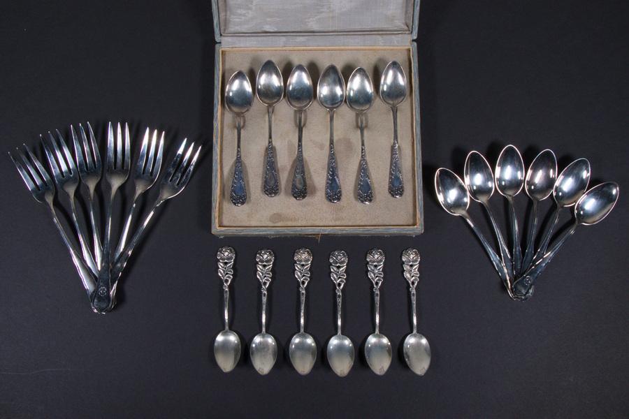 (24 PCS) GERMAN SILVER FLATWARE (1 of 1)