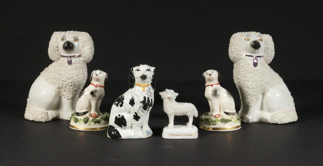 (6) STAFFORDSHIRE ANIMAL FIGURINES (1 of 4)