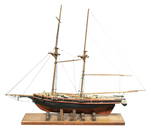 SHIP MODEL OF A US ARMED SCHOONER CIRCA WAR OF 1812