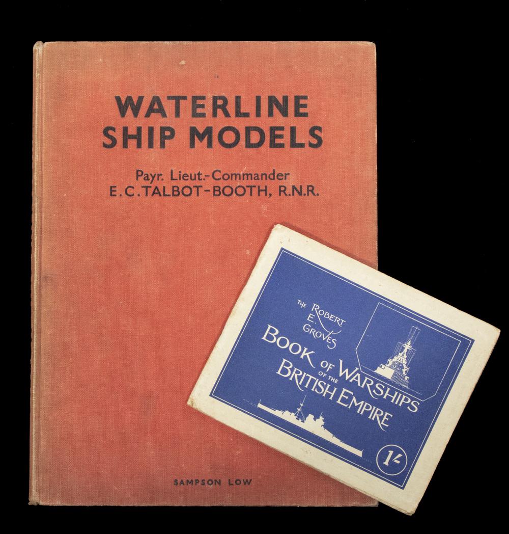 (2) 1930'S BRITISH NAVAL BOOKS: Including: "Waterline Ship Models" by Payr. Lieut-Commander E.C. Talbot, (Marine Transport and Lines, no Royal Navy), published by Sampson Low, Marston & Co., London, undated (1937), with drawings and