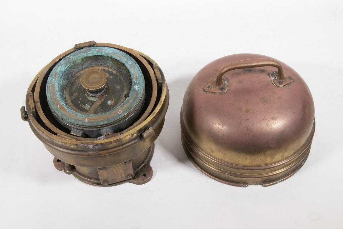 SMALL BINNACLE TOP WITH COMPASS, NO BASE (1 of 2)