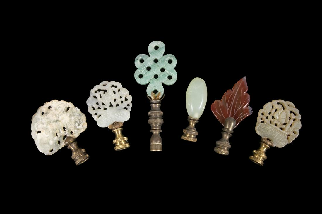 CHINESE STONE LAMP FINIALS (1 of 1)