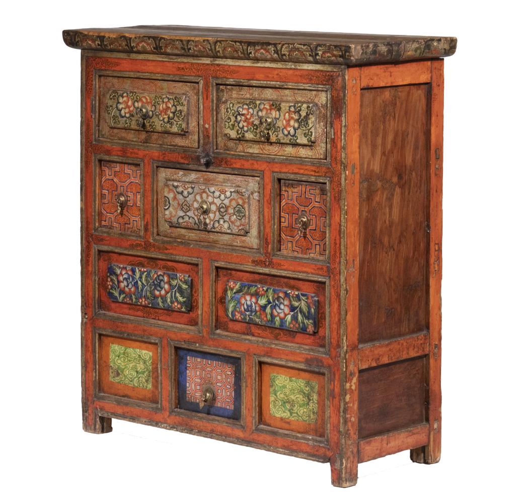 TIBETAN PAINTED CHEST (1 of 6)