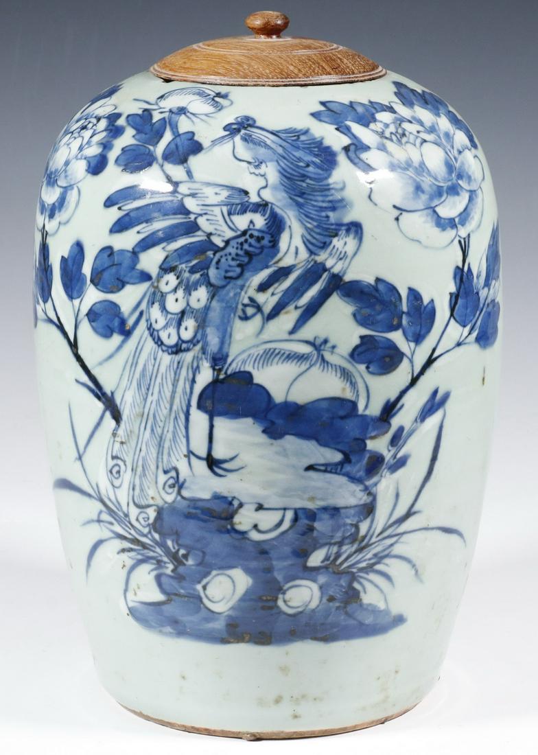 CHINESE BLUE & WHITE PORCELAIN JAR (1 of 5)