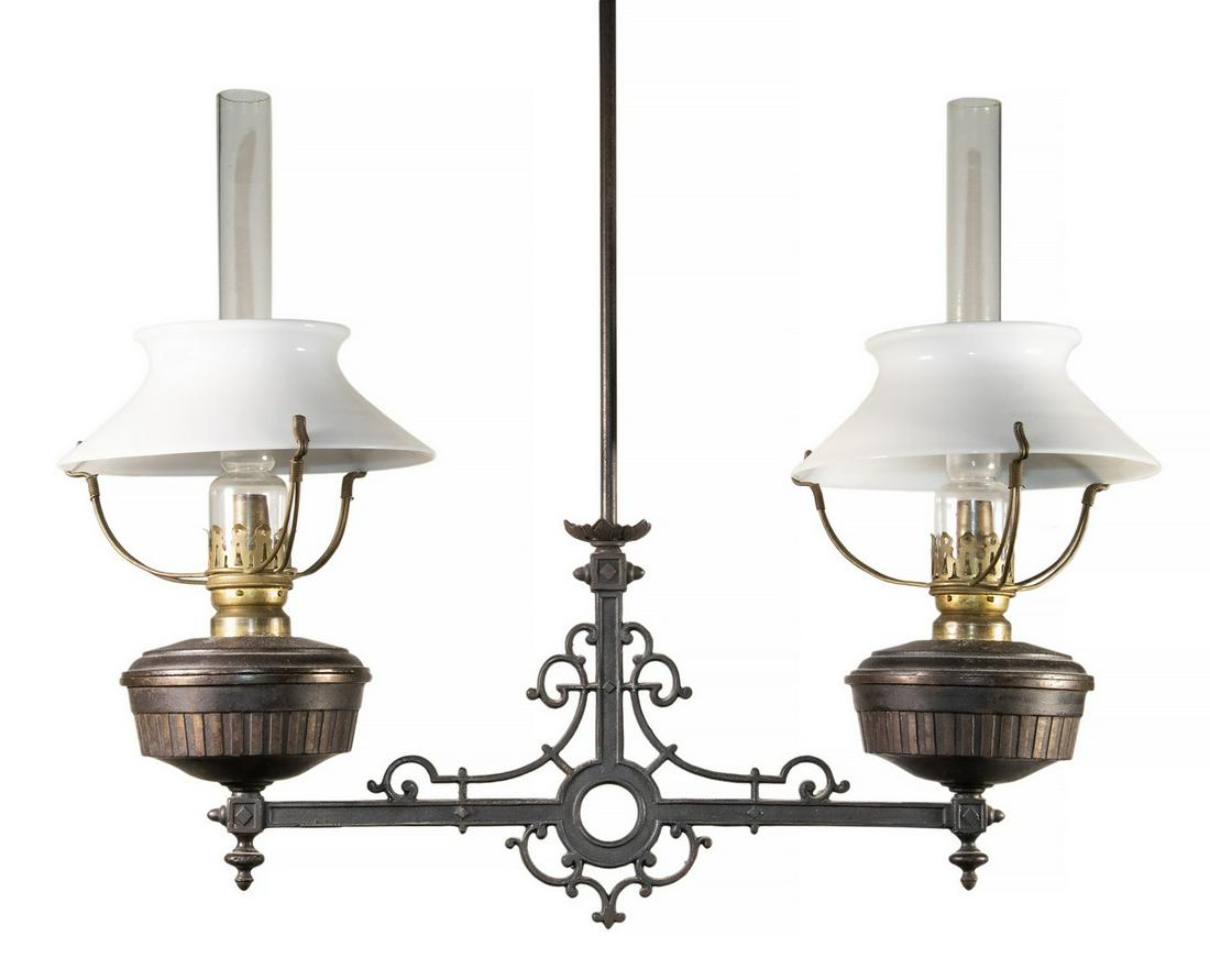 SCHOOLHOUSE DOUBLE ARM CEILING LANTERN (1 of 1)