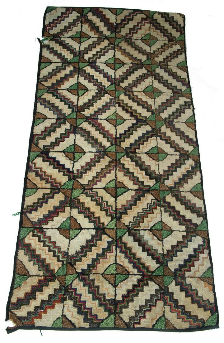 EARLY 20TH C. HOOKED RUG (1 of 1)