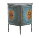 FRENCH STYLE PAINTED DEMILUNE HAMPER