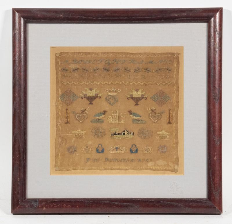 MINIATURE 19TH C. SAMPLER (1 of 1)