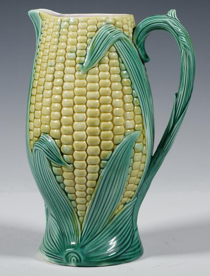 VICTORIAN MAJOLICA CORN PITCHER (1 of 1)