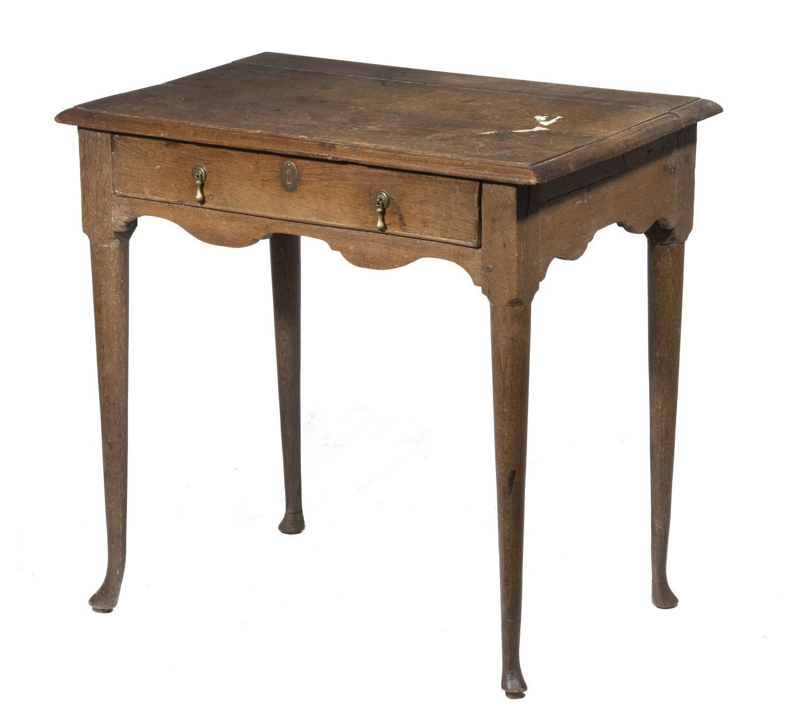 QUEEN ANNE OAK SIDE TABLE (1 of 4)