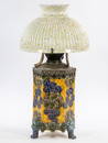 19TH C. CERAMIC KEROSENE LAMP