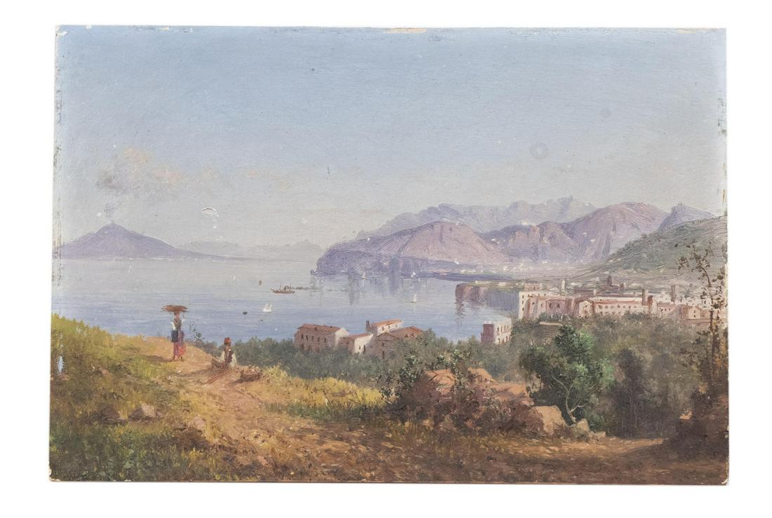MINIATURE OIL ON PANEL DEPICTING SORRENTO, UNFRAMED (1 of 4)