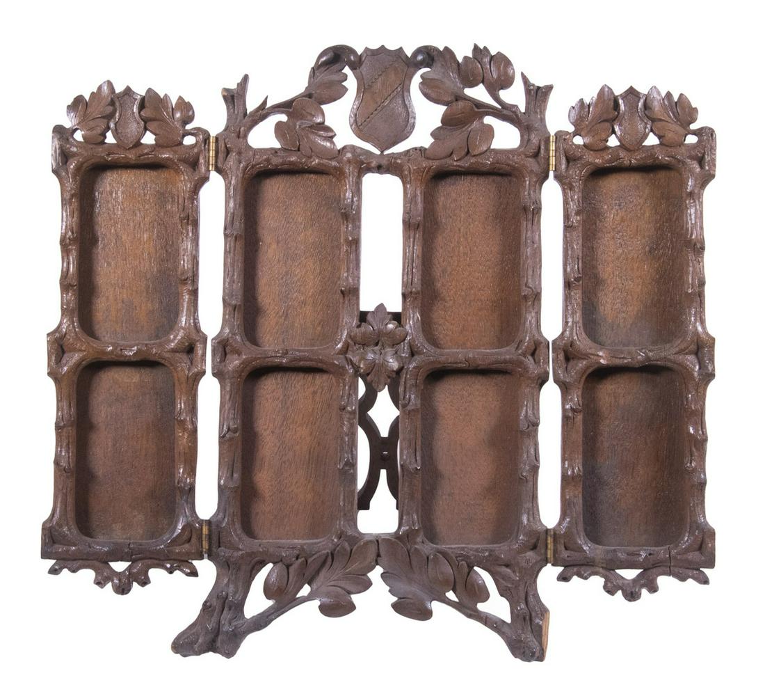 BLACK FOREST CARVED FOLDING PICTURE FRAME (1 of 2)