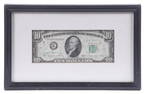 US $10 BILL, 1950 ISSUE, SIGNED BY HORSE RACING OWNERS AND TRAINERS