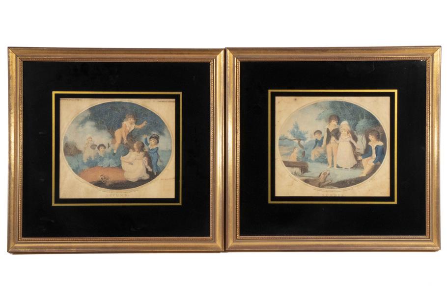 (2) 18TH C. BRITISH ALLEGORICAL PRINTS OF THE SEASONS (1 of 3)