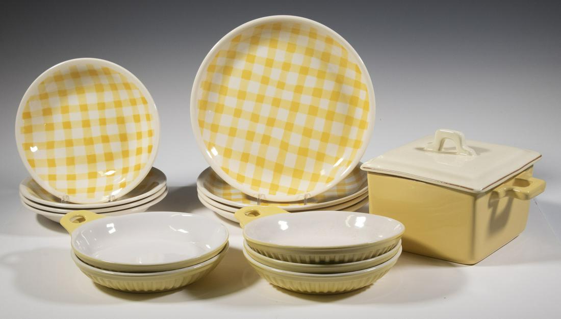 (14 PCS) YELLOW & WHITE DISHES (1 of 4)