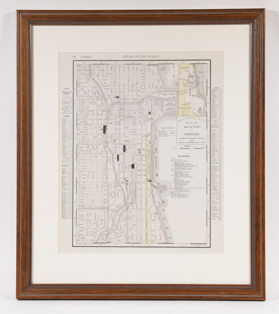FRAMED MAP OF CHICAGO (1 of 2)