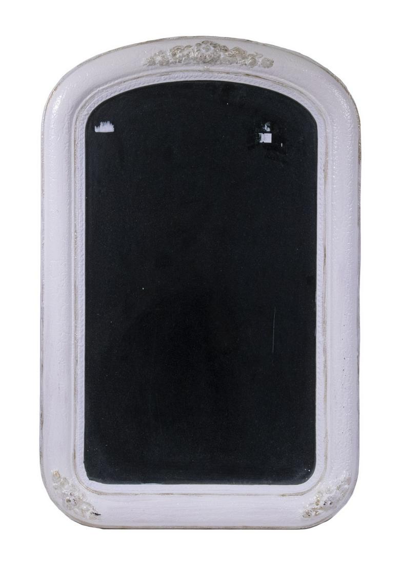 VINTAGE WHITE FRAMED MIRROR (1 of 2)