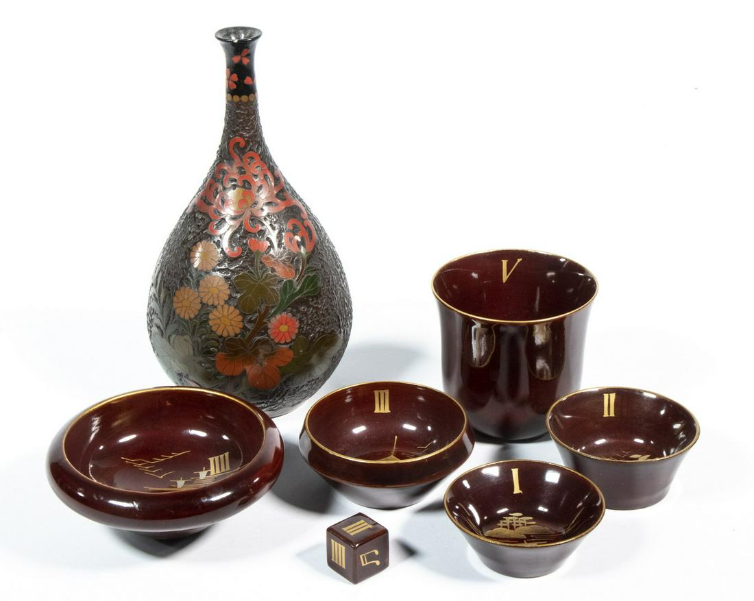 (2 PCS) JAPANESE LACQUER WARE (1 of 3)