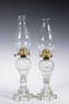 PR EARLY AMERICAN GLASS LAMPS, WITH ELECTRIC INSERTS