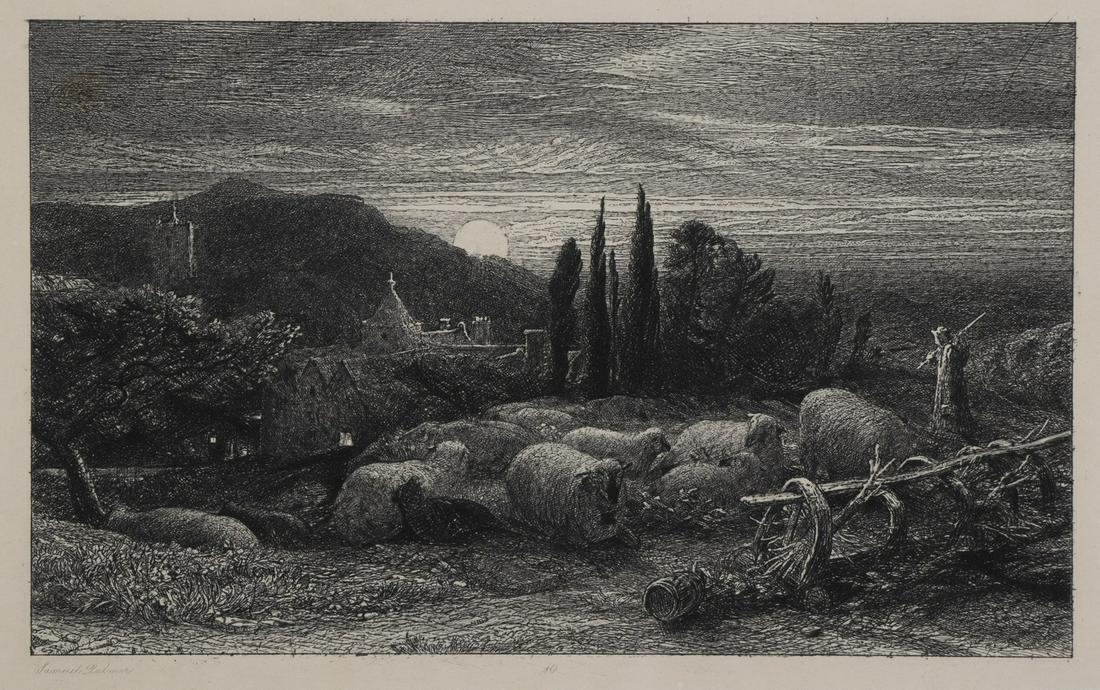 SAMUEL PALMER (UK, 1805-1811) UNFRAMED PRINT & BOOK (1 of 2)