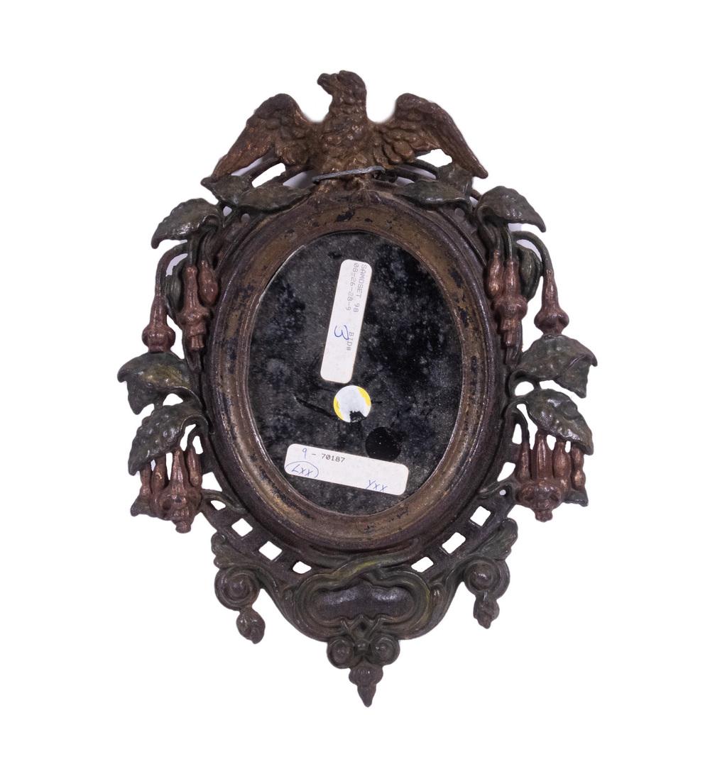 CAST IRON OVAL EAGLE MIRROR (1 of 2)