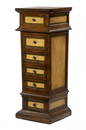 PAINT DECORATED TALL JEWELRY CABINET