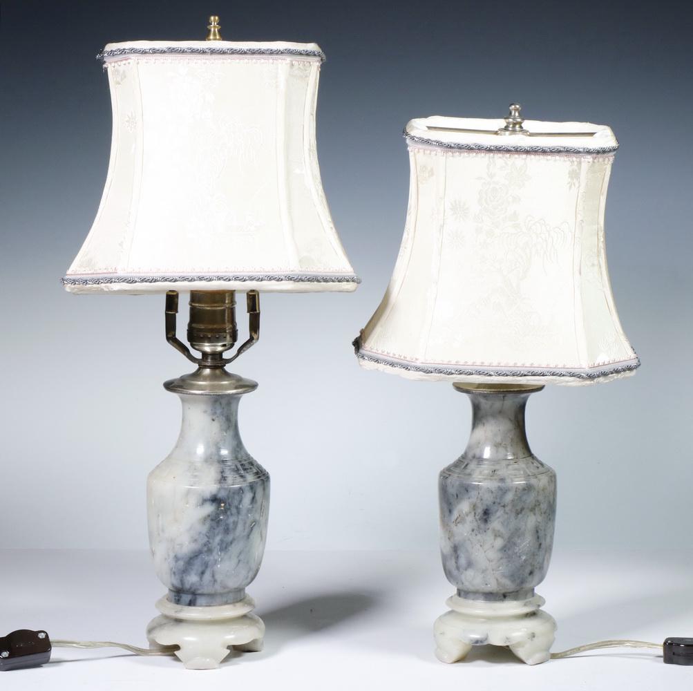 PR CHINESE CARVED AGATE LAMPS (1 of 1)
