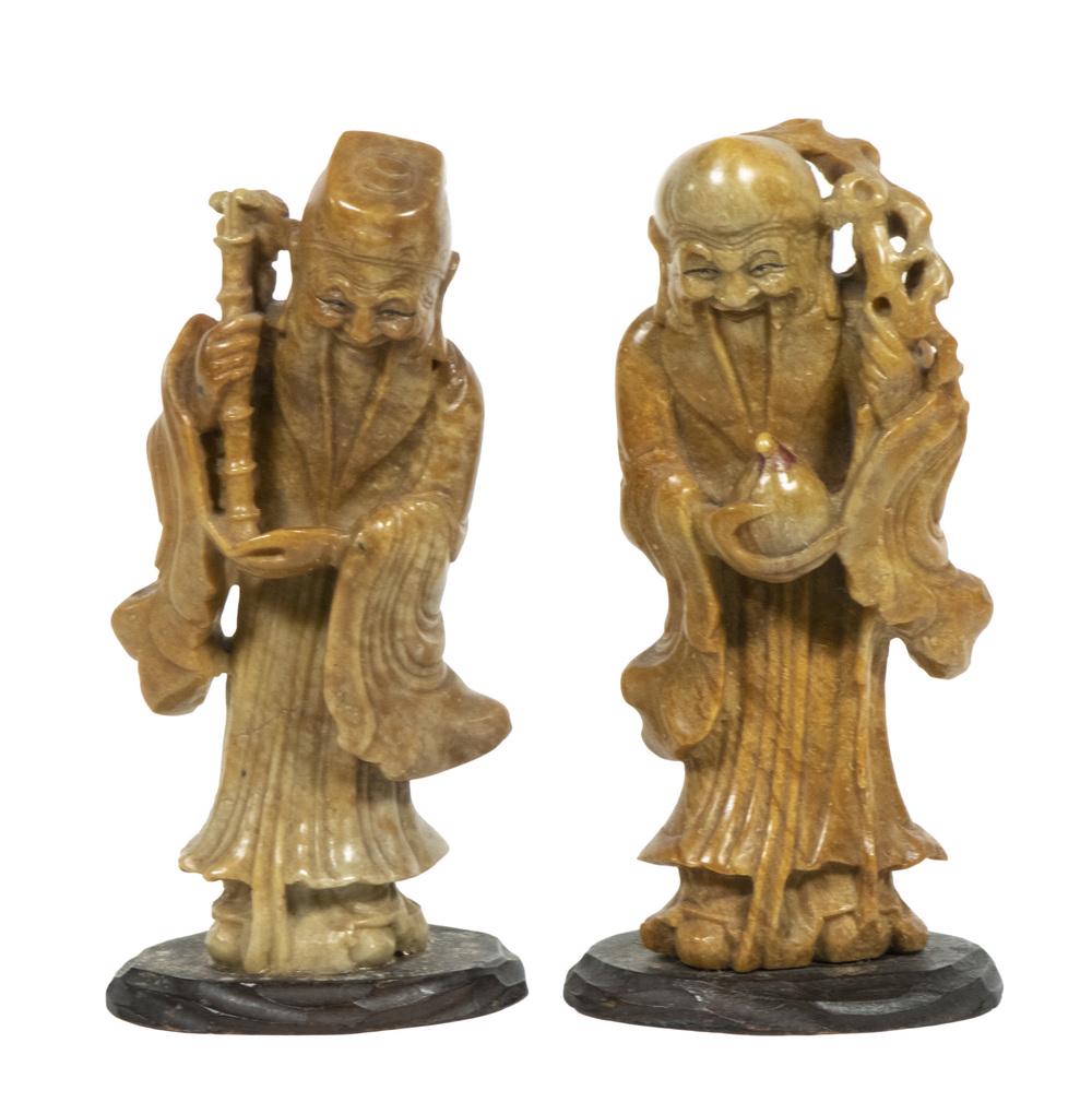 PR CHINESE SOAPSTONE IMMORTAL FIGURES (1 of 2)