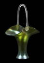 IRIDESCENT ART GLASS BASKET