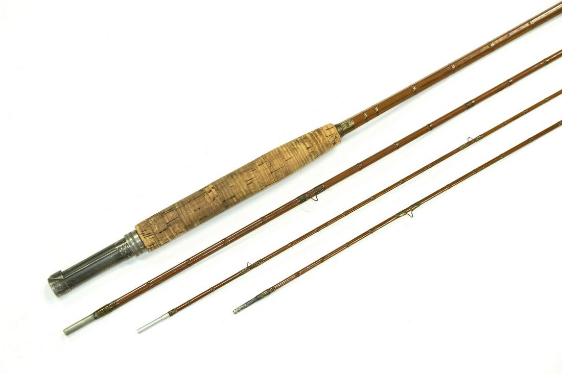 FLY ROD, 8 1/2' BOB SMITH SPORTING GOODS, BOSTON 3/2 CA. 1930S, IN SLEEVE (1 of 2)