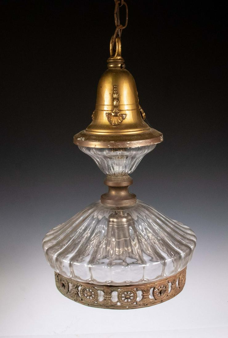 BRASS & GLASS PENDANT LIGHT (1 of 1)