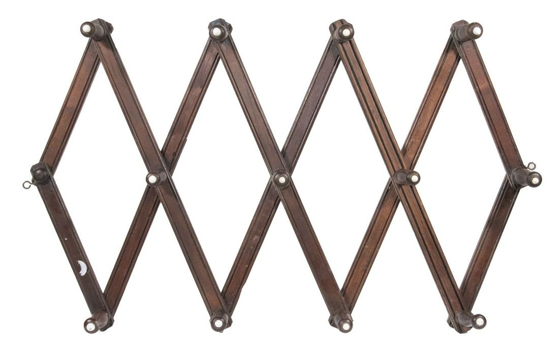 WALL MOUNTED FOLDING HAT RACK (1 of 2)