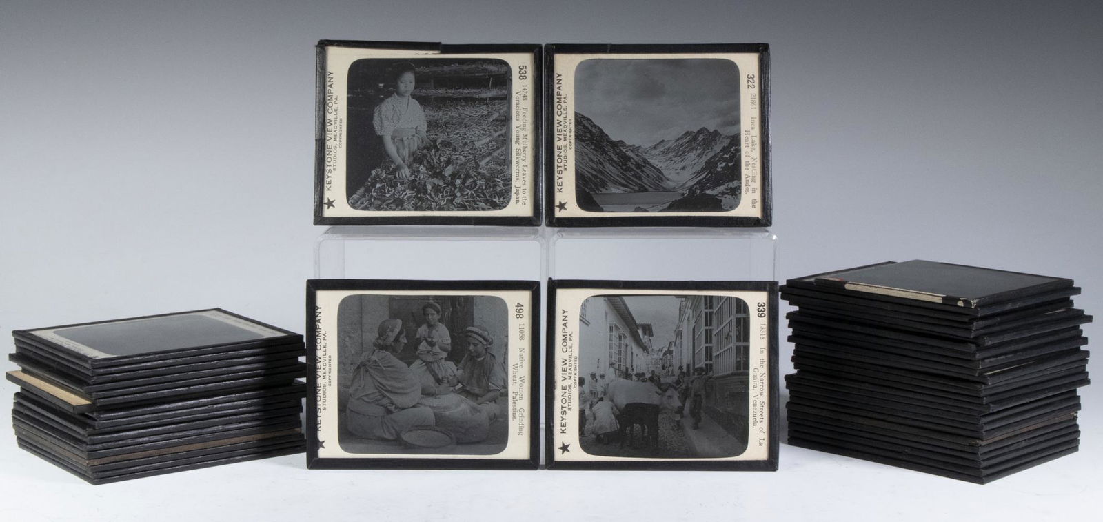 KEYSTONE MAGIC LANTERN SLIDES INCLUDING (18) JAPAN, CHNA & INDIA; PLUS (29) CENTRAL & SOUTH AMERICA (1 of 12)