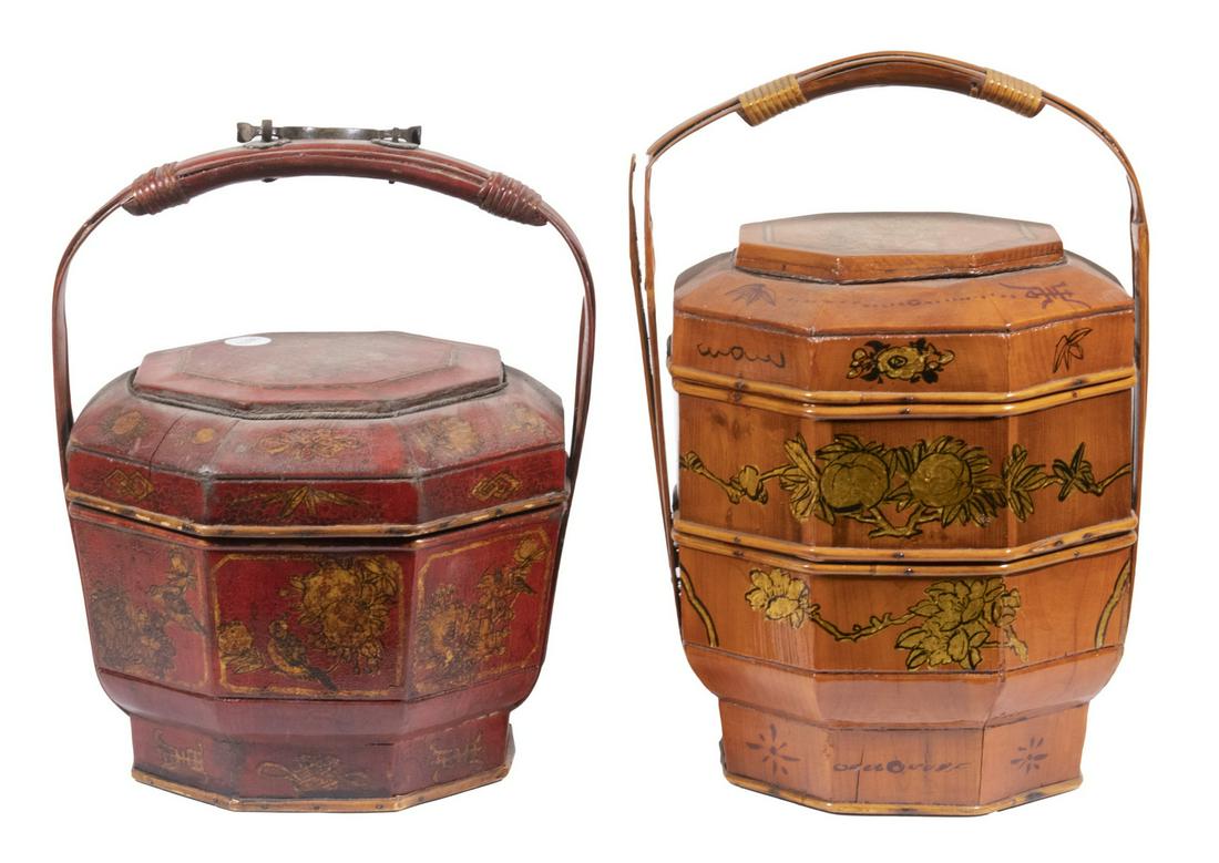 (2) CHINESE WOODEN WEDDING BASKETS (1 of 5)