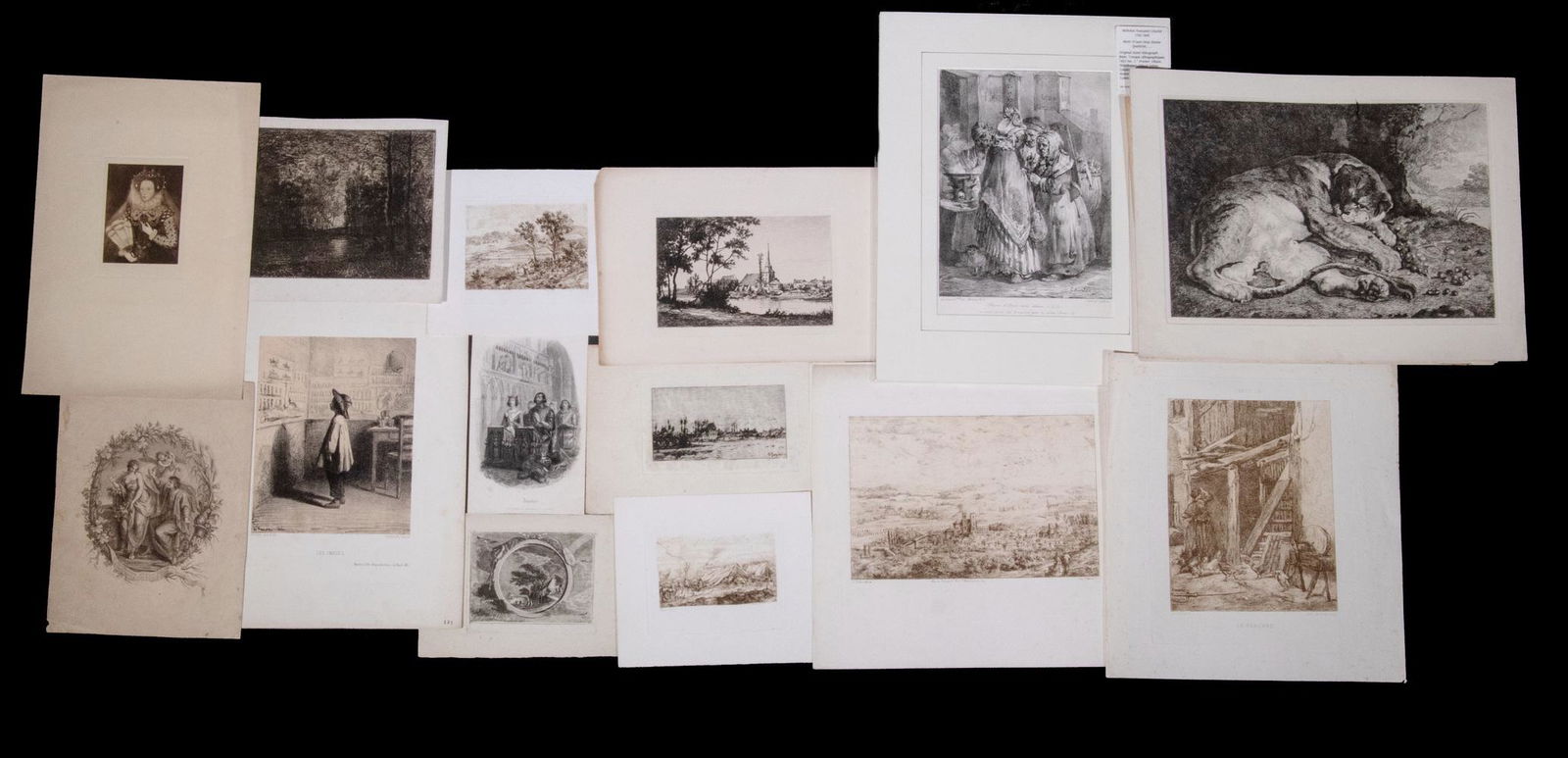 (20) SMALL 18TH-19TH C. ENGRAVINGS & ETCHINGS (1 of 3)
