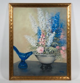 1930S GOUACHE STILL LIFE INITIALED "A.M.W."