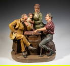 ROGERS GROUP VICTORIAN PLASTER STATUARY GROUP